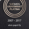 ebm-papst Oy:lle Suomen Vahvimmat Platina -sertifikaatti